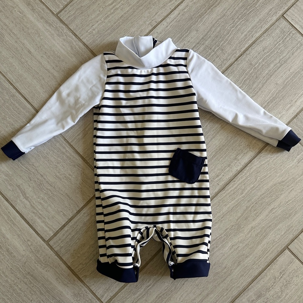 Striped rash guard